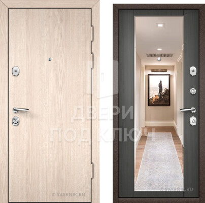 Входная дверь с зеркалом в дом ДПК-10216