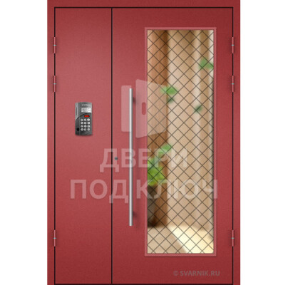 Входная подъездная дверь со стеклом ДПК-13748