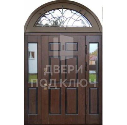 Дверь со стеклом и ковкой ДПК-12604